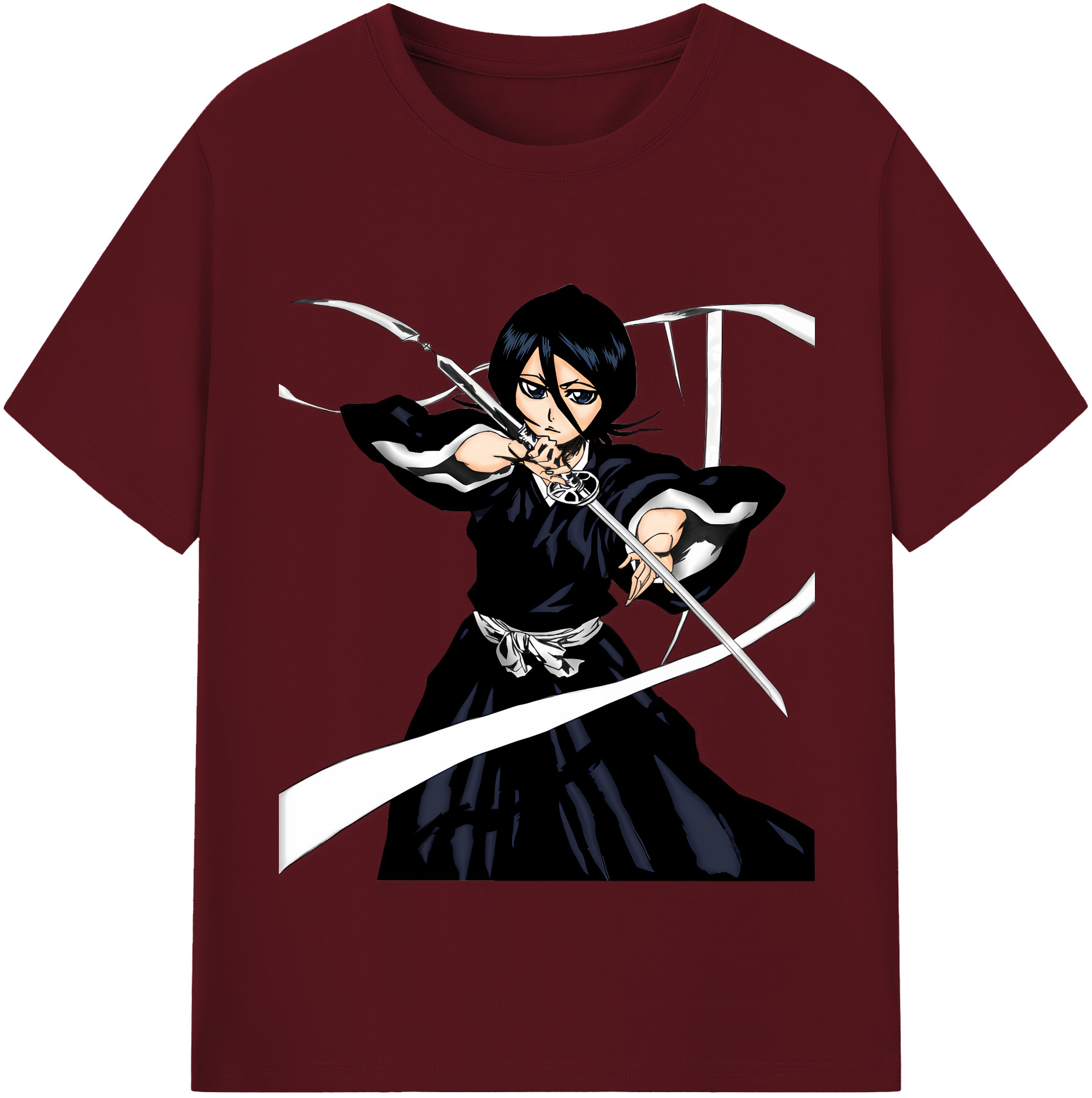 （画像用） ブリーチ 朽木ルキア BLEACH Kuchiki Rukia 綿100％半袖Tシャツ（フロントプリント）